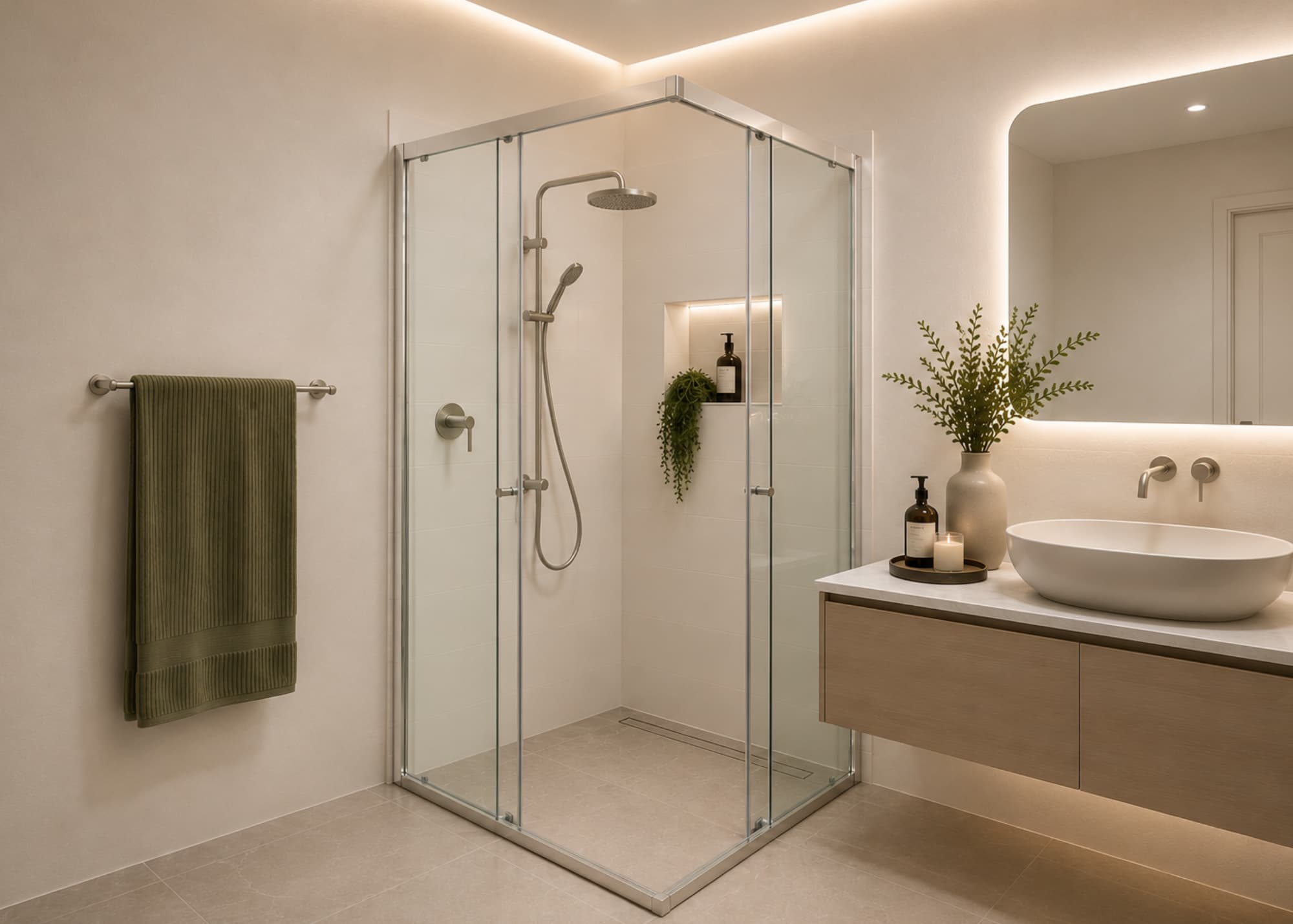 Sliding: 6mm Shower Screen