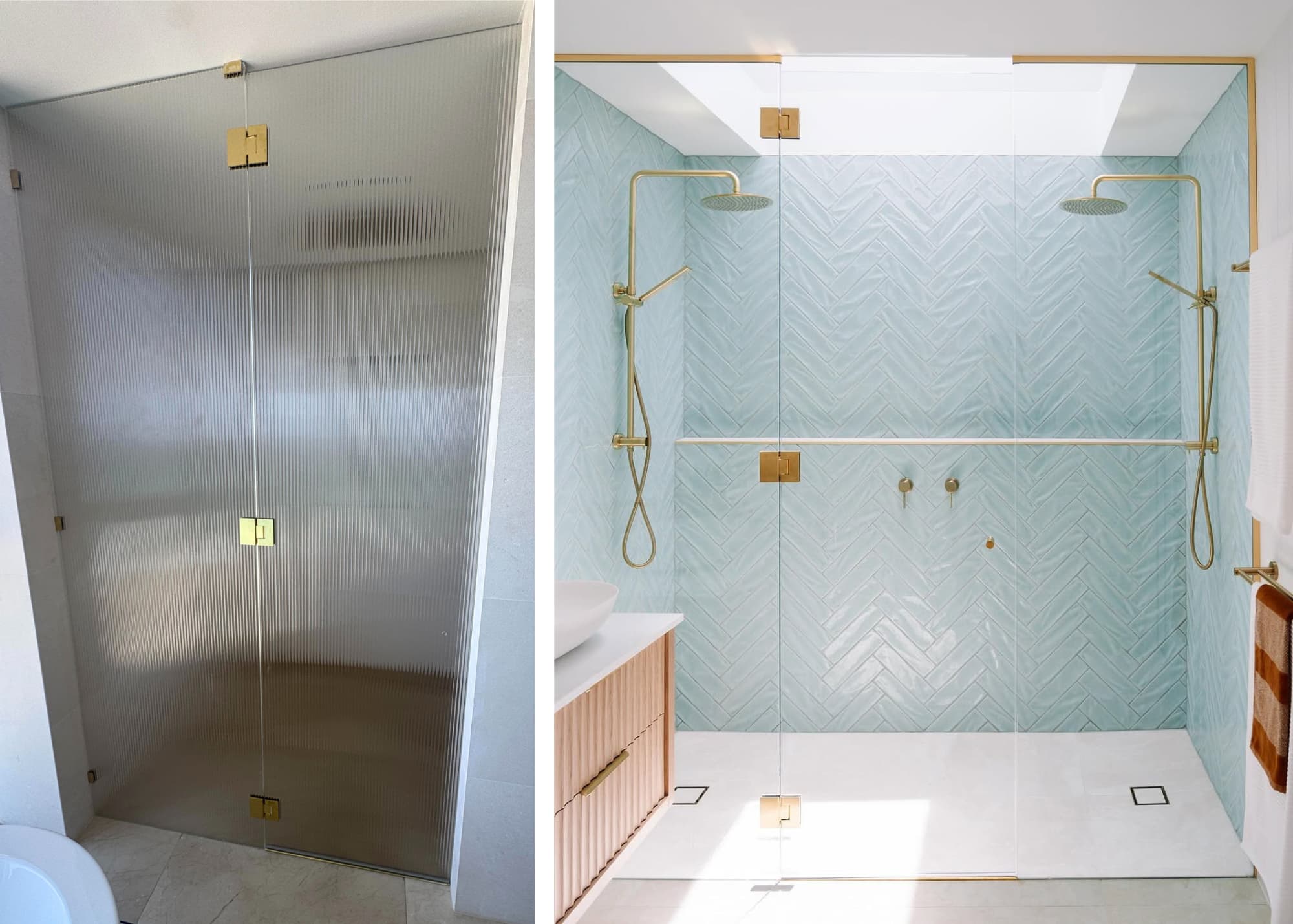 Frameless Hinged Shower Screens