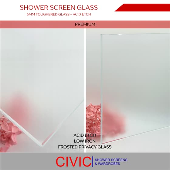 Shower Screen Glass-AcidEtch