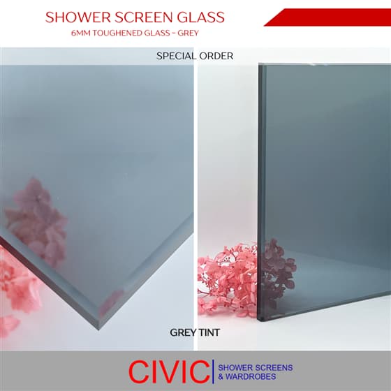 Shower Screen Glass-Grey
