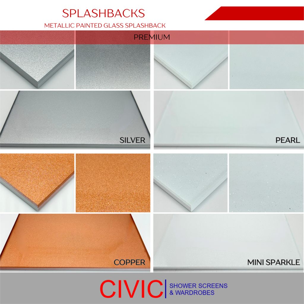 Splashbacks MetallicPainted Colour Options