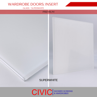 WardrobeDoors Insert Glass Superwhite