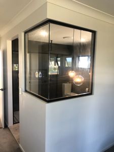 WindowwithBlackFrameBathroom