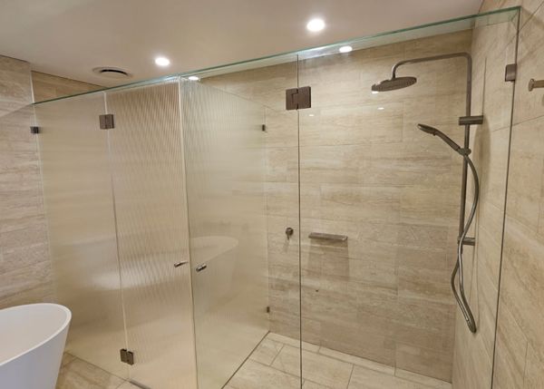Frameless Hinged Shower Screens