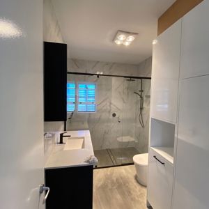 ShavingCabinets_Coloured_ShowerScreens_6mm_Inline_BlackHardware_Duratiling2