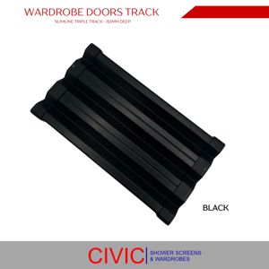 WardrobeDoorsTrack-SlimlineTripleTrackBlack