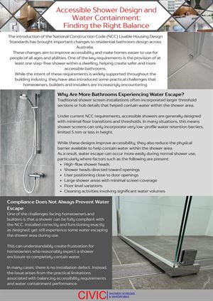Accessible Shower Design and Water Containment