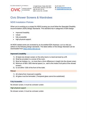 NDIS Installation Policies
