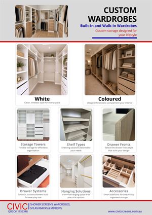 Styles and Colour Range: Custom Wardrobes