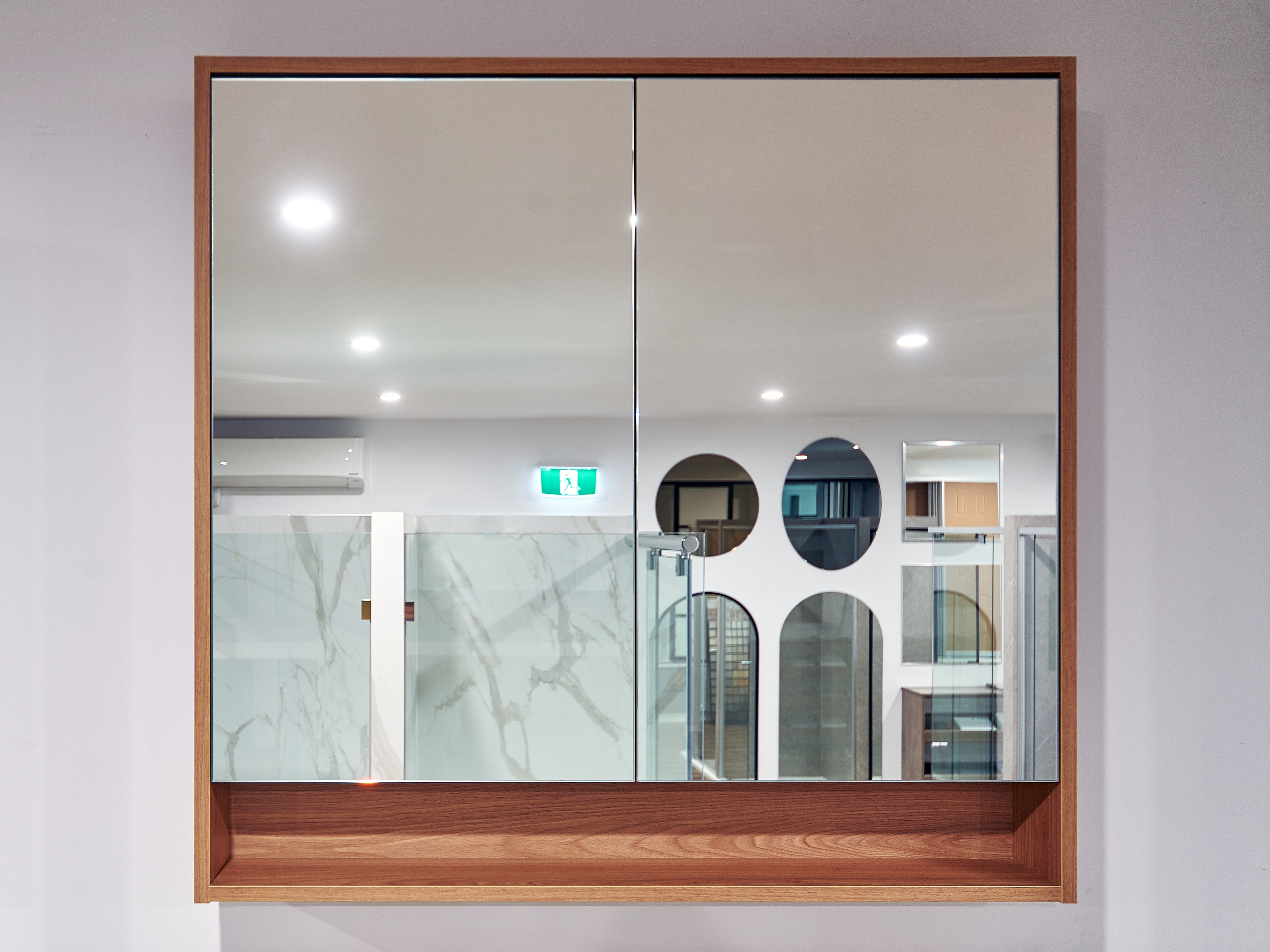 COLOURED SHAVING CABINET WITH EXTRA SHELF