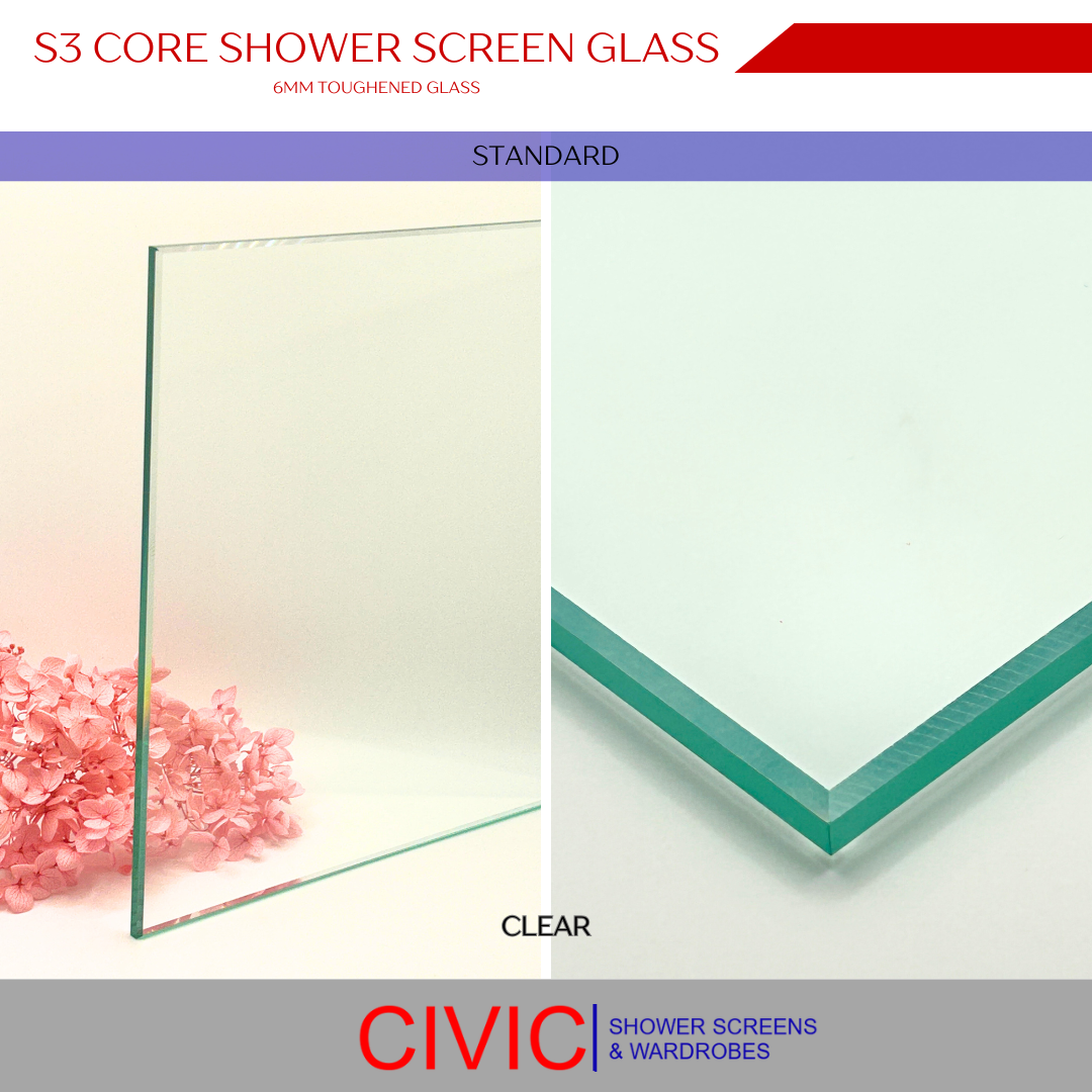 S3 Core Shower Screen Glass